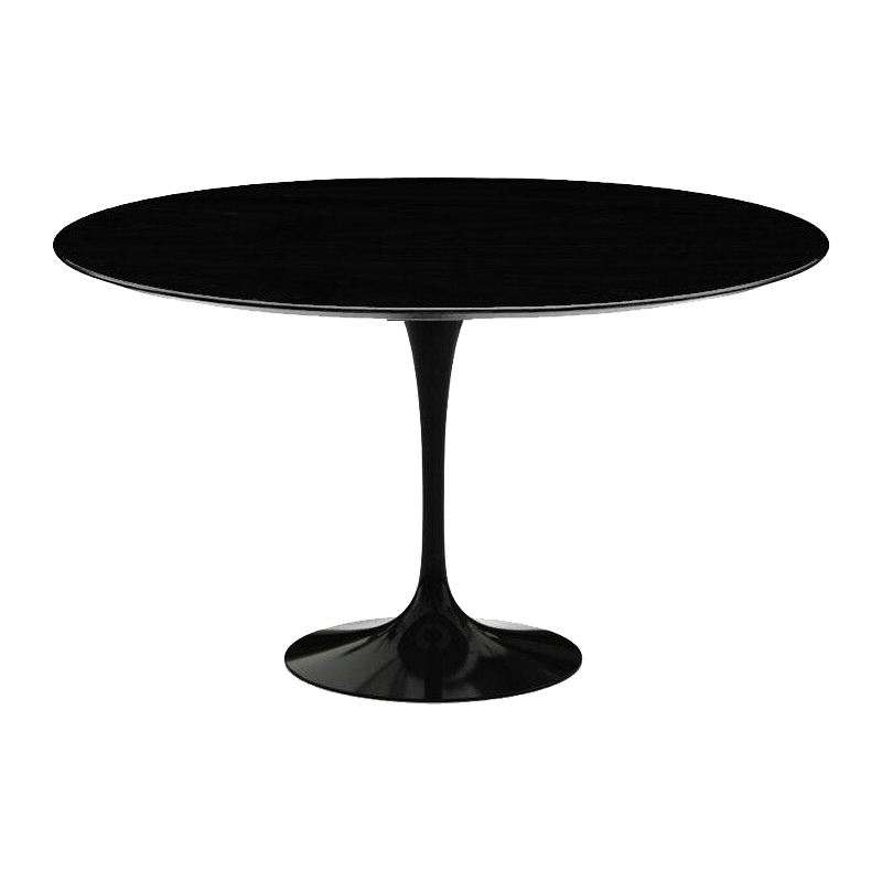 Knoll International - Saarinen Esstisch Ø120cm - schwarz/Laminat Fenix/Gestell schwarz von Knoll International