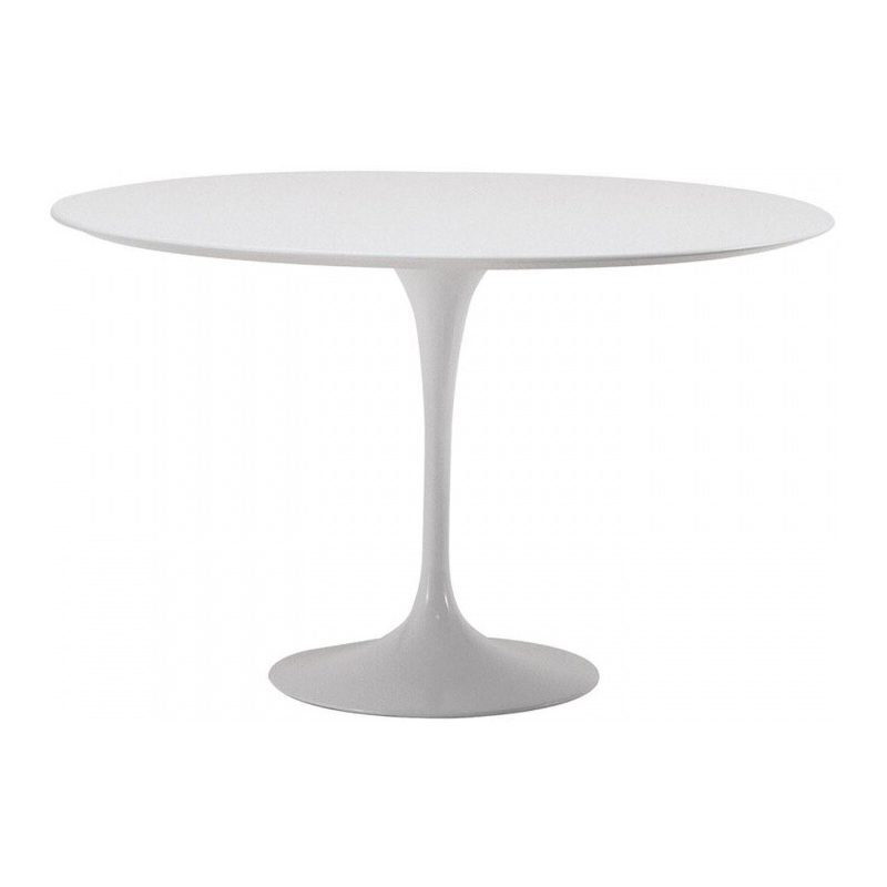 Knoll International - Saarinen Esstisch Ø120cm - weiß/Laminat/Gestell weiß von Knoll International