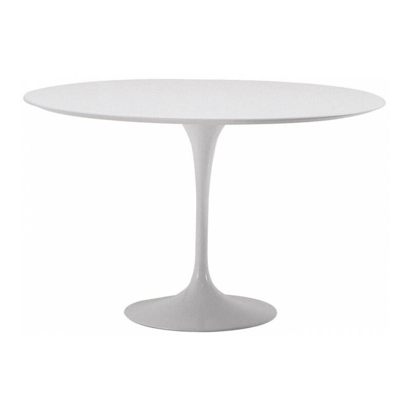 Knoll International - Saarinen Esstisch Ø120cm - weiß/Laminat/Gestell weiß von Knoll International