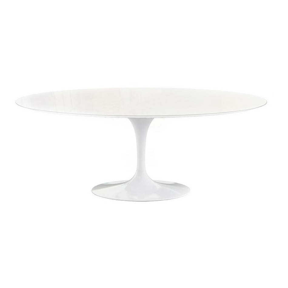 Knoll International - Saarinen Gartentisch Oval 198cm - weiß/Gestell weiß/BxHxT 198x72x121cm von Knoll International