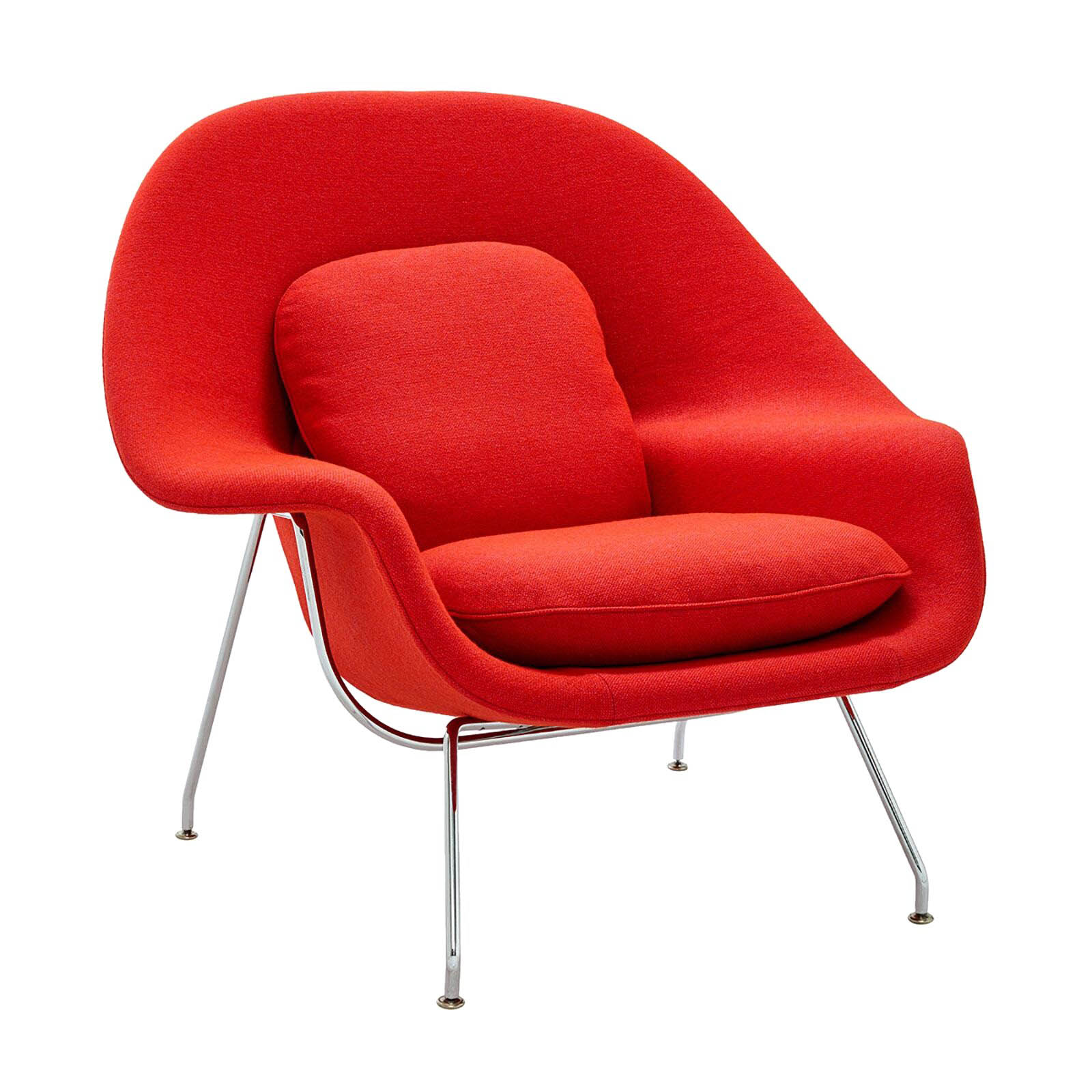 Knoll International - Womb Chair Relax Gestell verchromt - rot/fuchsia/Stoff Hallingdal Fuchsia Red 680/BxHxT 105x92x94cm von Knoll International
