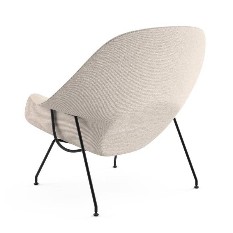 Knoll International - Womb Chair Relax Gestell schwarz - natur/Stoff Cato Natural 50/BxHxT 105x92x94cm von Knoll International