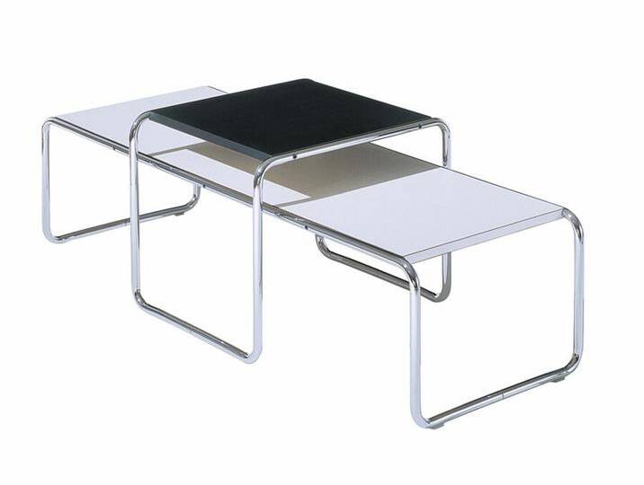 Sofatisch Laccio Table Knoll International weiß, Designer Marcel Breuer, 45x55x48 cm von Knoll-International