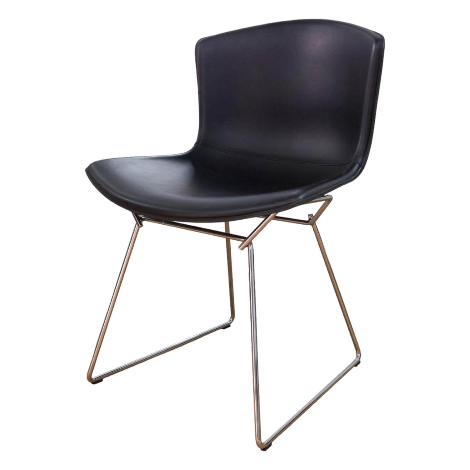 Stuhl Bertoia Kernleder Schwarz CB1 von Knoll International