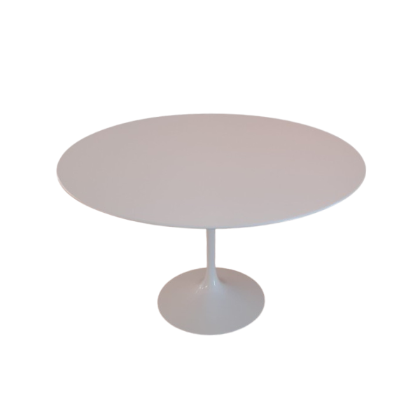 Runder Esstisch Tulip weiß von Eero Saarinen, Knoll von Knoll