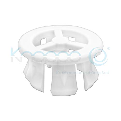 KNOPPO® Waschbecken Überlauf Abdeckung, Überlaufblende - Fan (weiß) von Knoppo