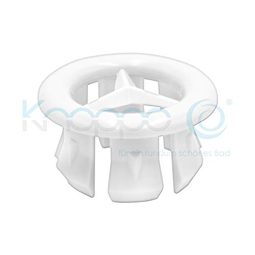 KNOPPO® Waschbecken Überlauf Abdeckung, Überlaufblende - Star (weiß) von Knoppo