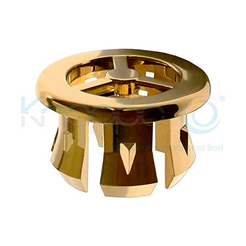 KNOPPO® Waschbecken Überlauf Abdeckung/Design Überlaufblende - Fan (gold) von Knoppo