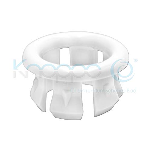 KNOPPO® Waschbecken Überlauf Abdeckung, Überlaufblende - Ring (weiß) von Knoppo