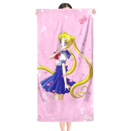 Anime Schönes Mädchen Strandtuch,duschtuch Kinder 70x140cm, Mikrofaser Schnell Trocknendes Handtücher Für Erwachsene Und Kinder (Y3,100x200cm) von KnorRs