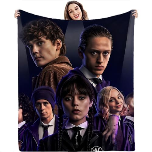 KnorRs 3D TV Mädchen Decke 150x200cm, Weich Flanell Kuscheldecke Flauschig Wohndecke Blanket, XL Decken Für Sofa Couch Wohnzimmer (T4,150 x 200 cm) von KnorRs