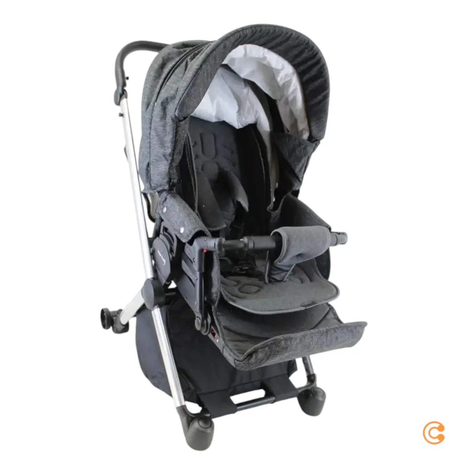D-Ware Knorr Baby Life + 2.0 Silver Edition Schiefer Kombi Kinderwagen Siehe Text/Foto von Knorr-Baby