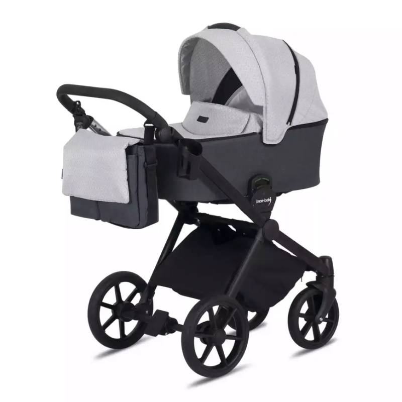 B-Ware Knorr-baby Life + 2.0 Black Edition Anthrazit Kombi-Kinderwagen Babywanne Wagen von Knorr-Baby