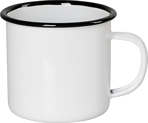 KNORR prandell Tasse Ø 9 cm, Höhe 8 cm weiß, mit schwarzem Trinkrand von Knorr Prandell