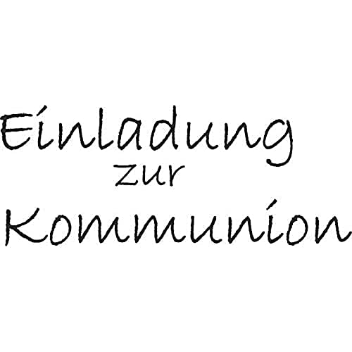 Knorr Prandell 211800140 Knorr prandell 211800140 Stempel aus Holz (Kommunion & Konfirmation) Motivgröße 6,3 x 2,5 cm , Motiv: Einladung zur Kommunion von Knorr Prandell