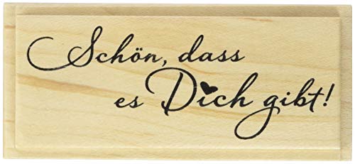 Knorr Prandell 211800310 Knorr prandell 211800310 Stempel aus Holz (Allgemein) Motivgröße 8 x 3,1 cm, Motiv: Schön, dass es Dich gibt von Knorr Prandell