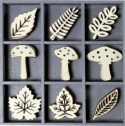 Knorr Prandell Holzornamentbox, Motiv Pilze, Blätter - Hanging Ornaments, Natur, Einweihungsfeier von Knorr Prandell