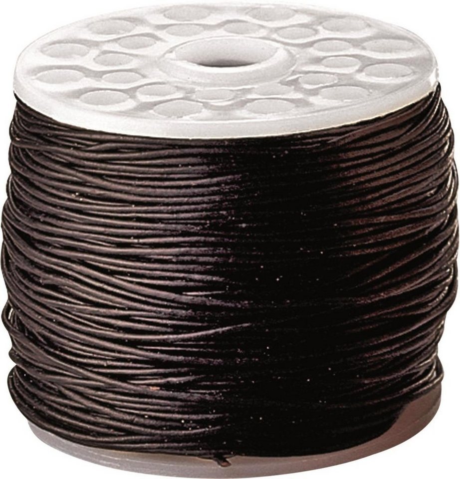 Knorr Prandell Bastelnaturmaterial KNORR prandell 212249280 Lederriemen Großrolle 20 m Ø 1 mm schwarz von Knorr Prandell