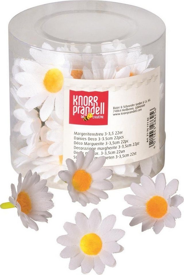 Knorr Prandell Hängedekoration 217611102 Dekostreu Blumen "Margeriten" Ø 3 - 3,5 cm weiß, gelb von Knorr Prandell