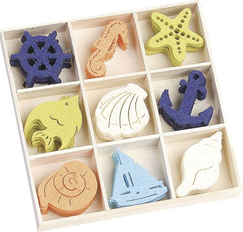 Knorr Prandell Papierdekoration Filzbox Ornament Ocean Paradise VE=45 Teile von Knorr Prandell