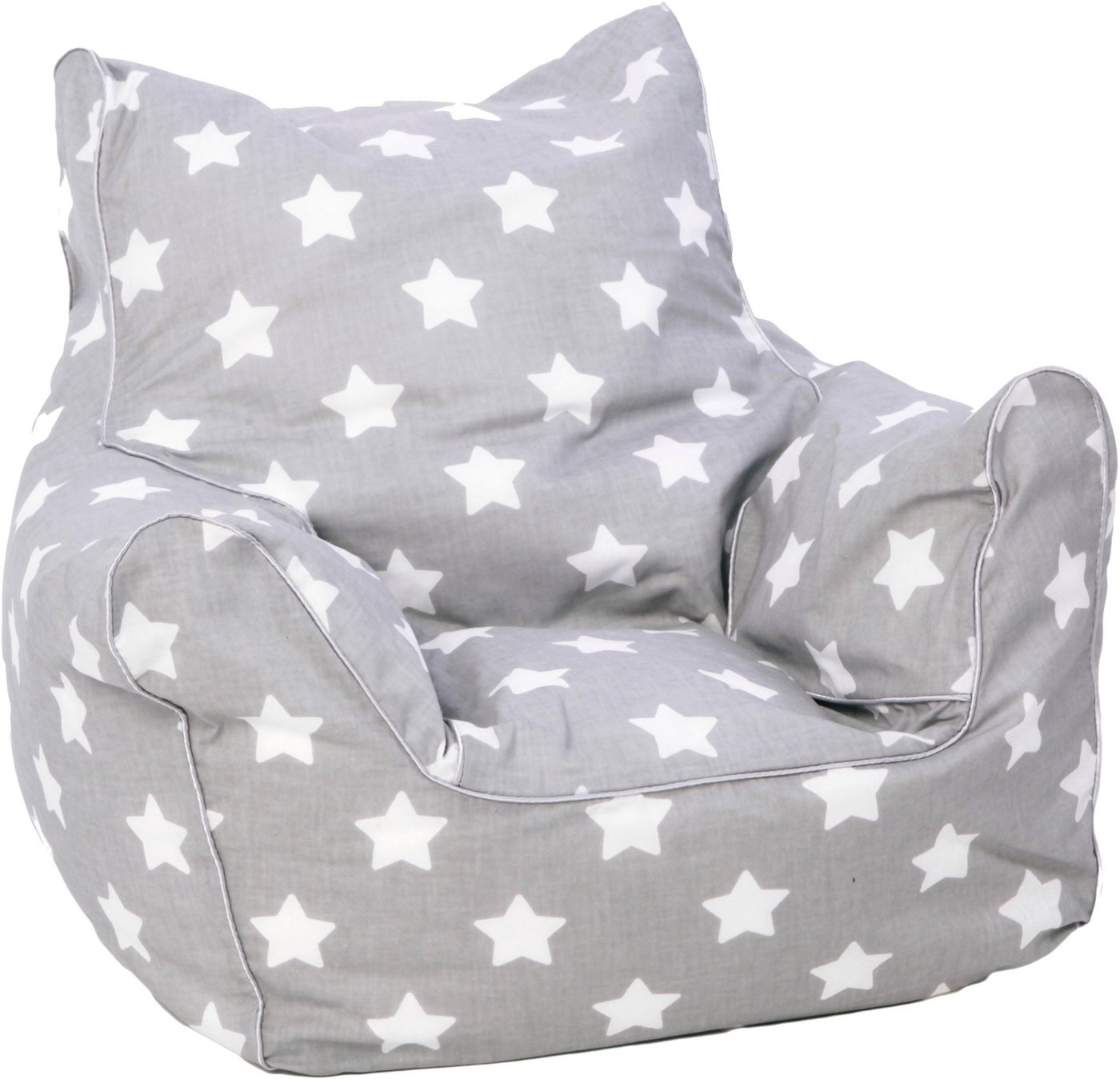 Knorrtoys® Sitzsack Grey White Stars, für Kinder, Made in Europe von Knorrtoys®