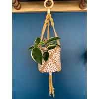 Gold Makramee Blumenampel Gold Makramee Blumenampel von KnotEnoughStuff