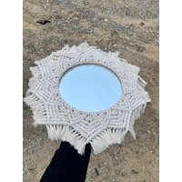 Makramee Mandala Spiegel Makramee Mandala Spiegel von KnotUrMothersMacrame