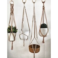 Makramee Blumenampel/Bohostyle Geschenkidee Deko Windlicht Geschenk Unter 20 Euro von Knotenkraft