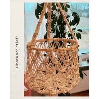 Makramee Obstkorb "Tief" - Camping Vanlife Camper Deko Im Boho Stil Vintage Dekoration Hängekorb Geschenk Geburtstag Hochzeit von KnotenliebeMilde