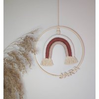 Makramee Regenbogen Ring Reif Personalisiert Personalisierbar von Knotenparadies