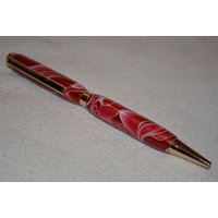 Schöne Handgemachte Rot Acryl Punkt Twist Kugelschreiber von Knotsinyourhead