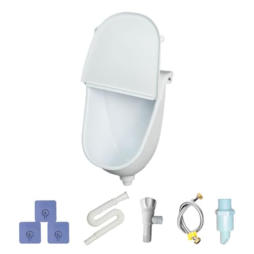 Außenurinier Für Hinterhof - Wandmontierter Urinableiter für Männer,Spülung Überlaufsicher Urinal Mit Deckel Für Männer Badezimmer WC Außenbereich Camping Außenurinier Für Hinterhof - Wandmontierter Urinableiter für Männer,Spülung Überlaufsicher Urinal Mit Deckel Für Männer Badezimmer WC Außenbereich Camping von Knowlife