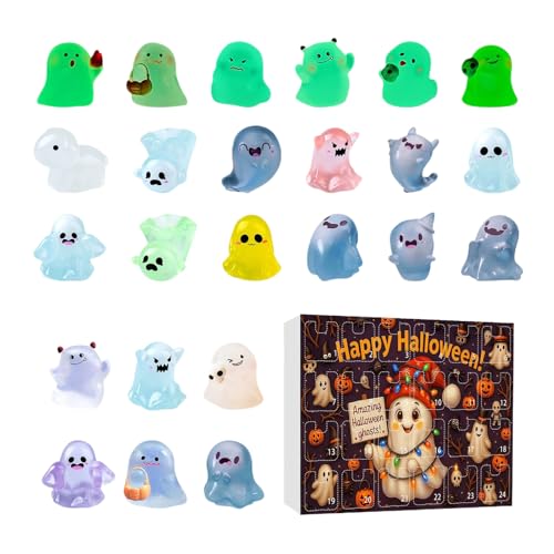 Countdown Kalender, Halloween Countdown Kalender Mit Figuren, Deko Figuren Für Baum Tisch Wohnzimmer Fenster Büro Party Festtag Kinder von Knowlife
