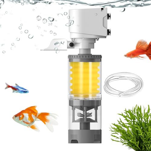 Filter Für Fischbecken, Leistungsstarker Mehrfachfunktions-Filter, Leiser Leistungsstarker Mehrstufiger Aquarium Belüfter für Süßwasser Salzwasser Riff Betta Schildkröte Axolotl Pflanzen Algen Teich Filter Für Fischbecken, Leistungsstarker Mehrfachfunktions-Filter, Leiser Leistungsstarker Mehrstufiger Aquarium Belüfter für Süßwasser Salzwasser Riff Betta Schildkröte Axolotl Pflanzen Algen Teich von Knowlife