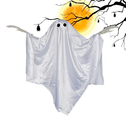 Geist Deko,Gruselige Schwebende Halloween Gartendekoration | Schaurige Wohnaccessoires Für Innen Und Außen Wand Bar Garten Baum Weg Fluchtraum Dekoration von Knowlife