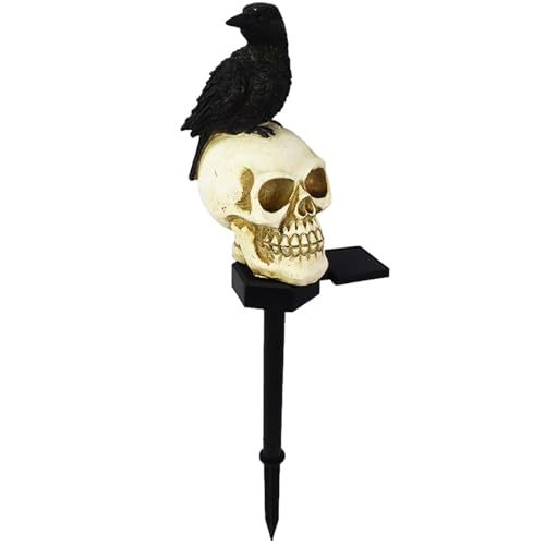 Halloween Geisterlichter Für Draußen - Aus Harz Leuchtende Krähen Halloween Deko | Leuchtende Beleuchtung für Terrasse Garten Rasen Haus Einfahrt von Knowlife