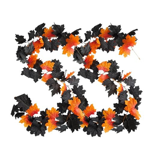 Halloween-Pflanzen-Girlande, 2 Stück Halloween Party-Dekoration, Deko Für Wohnzimmer Küche Büro Garten Herbstdekoration von Knowlife