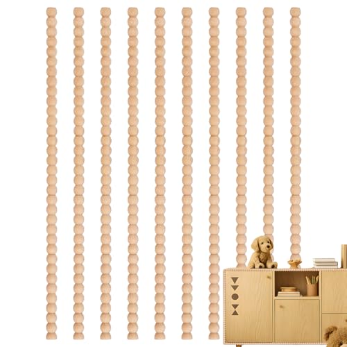 Holzleisten & Zierleisten - 40 Cm Holzperlenleiste Streifen | 10 Stück Zum Dekorieren Von Möbeln Türen Fenstern Wänden von Knowlife