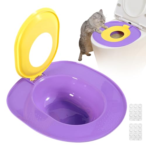 Katzen Toiletten Trainer | Toilettentraining Für Katzen | Tragbar Wiederverwendbar Entfernbar Für Kätzchen Haustiere Reisen Zuhause von Knowlife