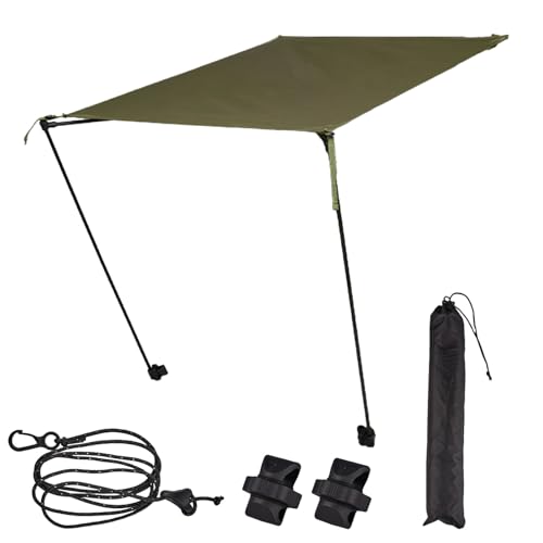 Klappstuhl Vordach - Folding Camping Chair Canopy - Robustes Tragbares Sonnendach Schirm Für Lounge Erwachsene Reisen Angeln Terrasse Festivals Garten Outdoor Wandern von Knowlife