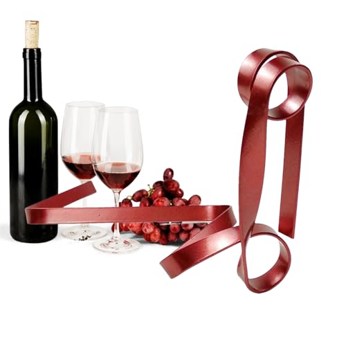 Knowlife Dekorativer Weinregal | Schwebendes Flaschenregal In Bandform,Metall Flaschenhalter Für Whiskey Im Keller Und Esszimmer Knowlife Dekorativer Weinregal | Schwebendes Flaschenregal In Bandform,Metall Flaschenhalter Für Whiskey Im Keller Und Esszimmer von Knowlife