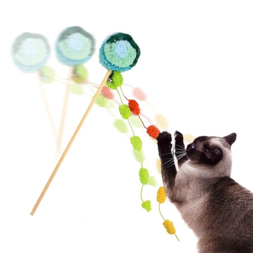 Knowlife Katzenangel Spielzeug - Lollipop Kätzchen Bewegungsspielzeug - Spiel Bewegung Langeweile Reduzieren Angel mit Glöckchen für Katzen Zuhause drinnen draußen Knowlife Katzenangel Spielzeug - Lollipop Kätzchen Bewegungsspielzeug - Spiel Bewegung Langeweile Reduzieren Angel mit Glöckchen für Katzen Zuhause drinnen draußen von Knowlife