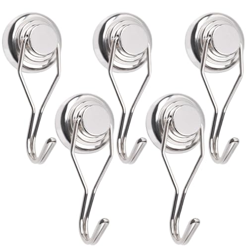 Knowlife Magnetische Haken | 5 Stk Magnet Wandhaken - Starker Magnet 360-Grad Drehbar Halter Aufbewahrungshilfe Für Badezimmer Eingangsbereich Garage Wohnzimmer Knowlife Magnetische Haken | 5 Stk Magnet Wandhaken - Starker Magnet 360-Grad Drehbar Halter Aufbewahrungshilfe Für Badezimmer Eingangsbereich Garage Wohnzimmer von Knowlife