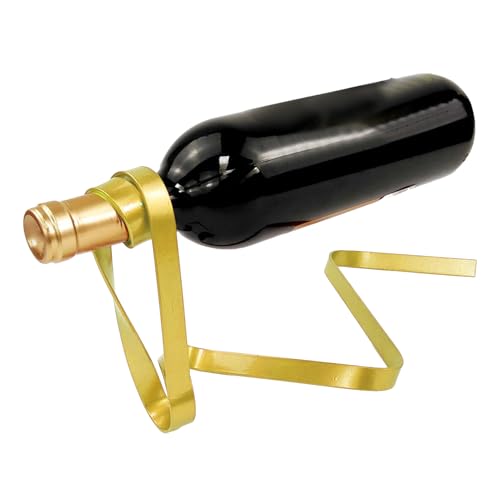 Knowlife Tisch Weinregal,Schwebendes Flaschenregal In Bandform - Metall Flaschenhalter Für Whiskey Im Keller Und Esszimmer Knowlife Tisch Weinregal,Schwebendes Flaschenregal In Bandform - Metall Flaschenhalter Für Whiskey Im Keller Und Esszimmer von Knowlife