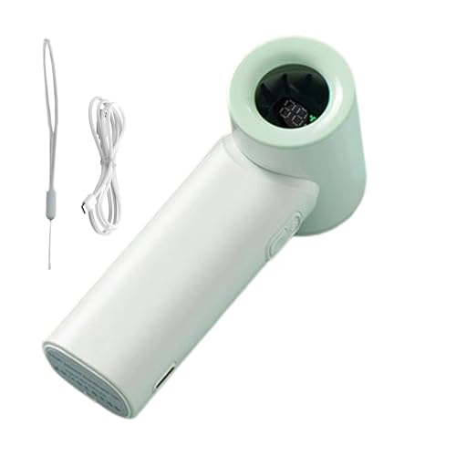 Knowlife Tragbarer Ventilator - 3000mAh Akkubetriebener Handventilator,Mit Trageband Leicht Kühlung 5 Geschwindigkeitsstufen Für Unterwegs Auto Camping Haus Schlafzimmer von Knowlife