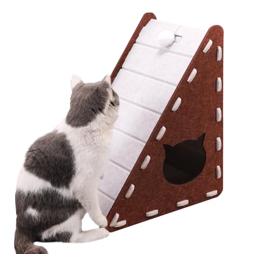 Kratzbrett für Katzen,Dreieckiger Filz für Katzen - Klettermatte und Haustierzubehör zur Bereicherung des Spiels, für Bewegung, Training, zum Schutz der Möbel und als Ruheplatz Kratzbrett für Katzen,Dreieckiger Filz für Katzen - Klettermatte und Haustierzubehör zur Bereicherung des Spiels, für Bewegung, Training, zum Schutz der Möbel und als Ruheplatz von Knowlife