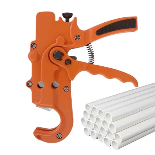 PVC Schneidwerkzeug - Mit Ratsche-Mechanismus Für PE/PPR Kunststoffrohre | Ergonomische Rohrschere Für PPR/Rohre Und Sanitär-Heimwerkerbedarf von Knowlife
