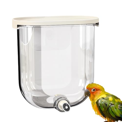Stittich Wasserspender,Vogel Tränke | 330ml Pin-Touch Tropffreier Befestigbarer Wasserspender für Kolibris Wellensittiche Finken Kanarienvögel und Nymphensittiche von Knowlife