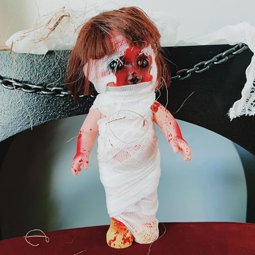Unheimliche Puppe - Unheimliche Babypuppe Halloween-Dekoration | Garten-Dekoration Heimdekor mit Seil für Weihnachtsbaum Terrasse Feiertag Weihnachten Party Spukhaus Innen- und Unheimliche Puppe - Unheimliche Babypuppe Halloween-Dekoration | Garten-Dekoration Heimdekor mit Seil für Weihnachtsbaum Terrasse Feiertag Weihnachten Party Spukhaus Innen- und von Knowlife