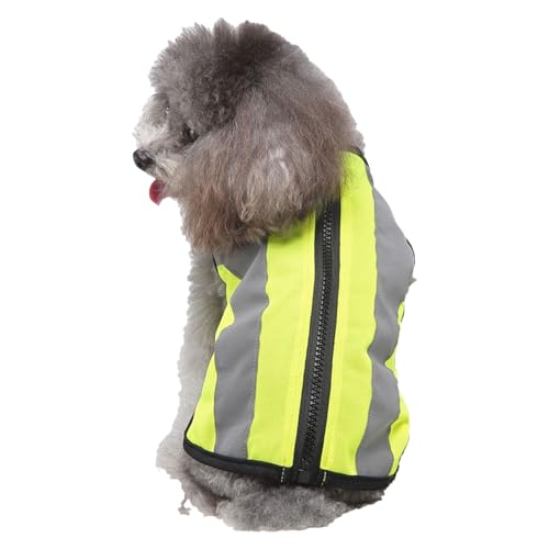 Weste Für Hunde | Fluoreszierende Hundeweste Mit Hoher Sichtbarkeit - Fluoreszierende Sichtbare Jacke Atmungsaktive Tierbekleidung Für Welpen Spaziergang Jagd von Knowlife